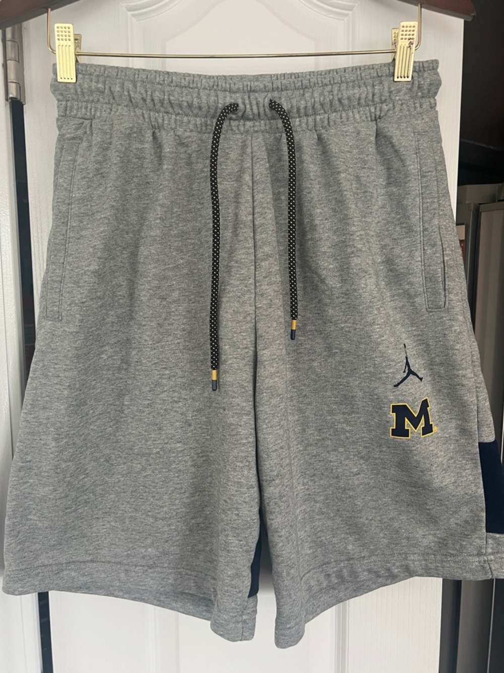 Jordan Men's Gray Athletic Shorts University of Michigan